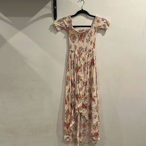 Off the shoulder high low